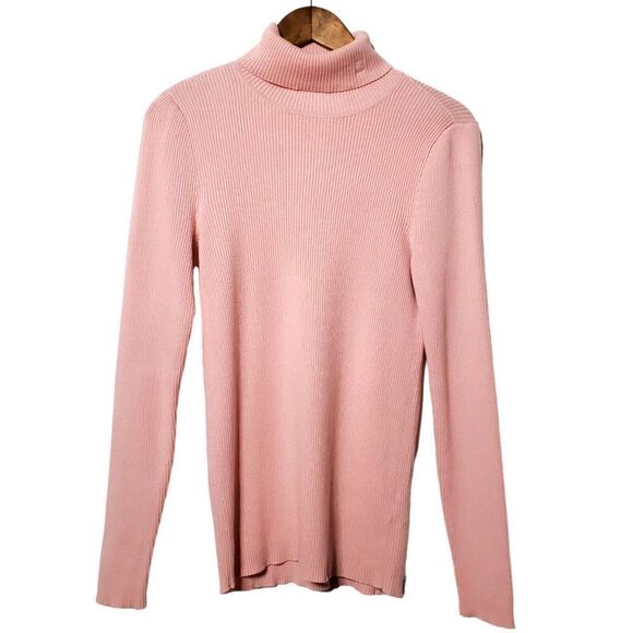 Lauren Ralph Lauren Sweaters - Lauren Ralph Lauren Womens Pink Turtleneck Sweater Size M LRL VTG 90s Cotton
